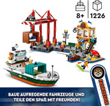 LEGO City hamn med lastfartyg, byggleksak för pojkar och flickor från 8 år, presentidé för barn, containerkran, leksaksfartyg och 8 minifigurer 60422 Byggset Besuche den LEGO-Store