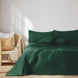 Ameliahome Överkast med pompoms 220X240 Cm Tvåsidigt överkast Ultrasonic Quilting Polyester Meadore Grå Sängar och filtar Besuche den AmeliaHome-Store Meadore mörkgrön 240X260 Cm