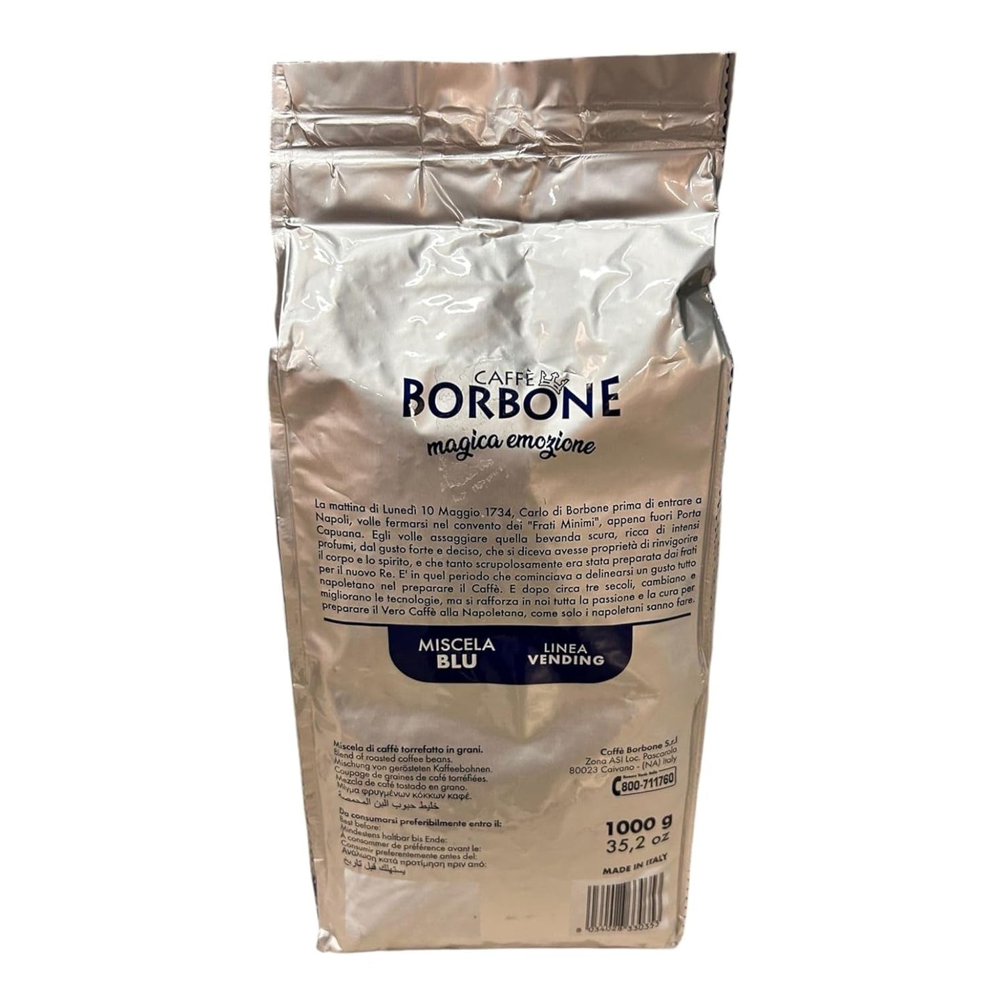 Kaffebönor BLÅ Blend Borbone VENDING 1 kg x 12