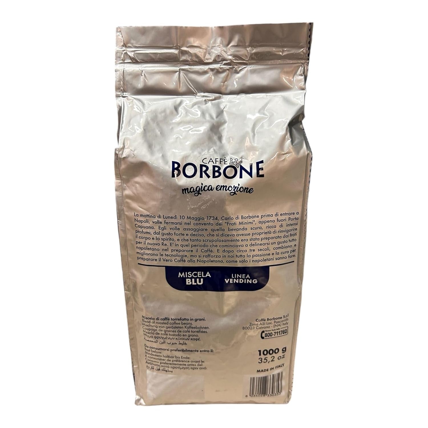 Kaffebönor BLÅ Blend Borbone VENDING 1 kg x 12