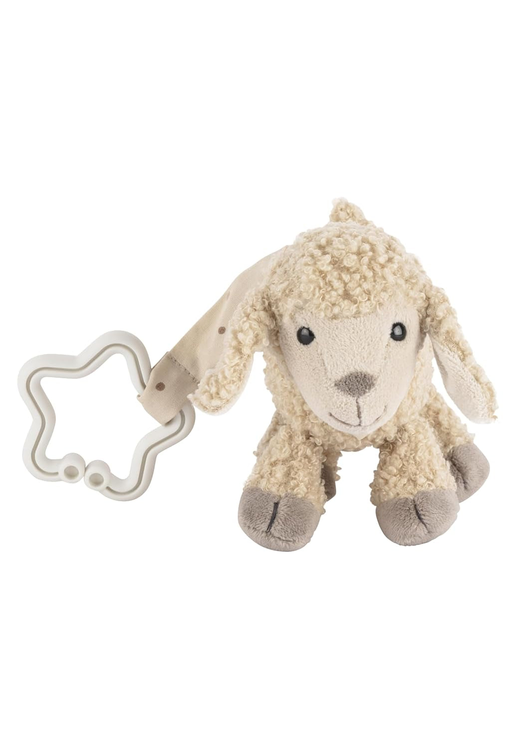 Sterntaler Flocke Fårleksakshänge - Mjukt tyg Barnvagnsleksak - Babyhängande leksak - Sand Färg Stjärnformad upphängning Lekbågehänge Bebe Toys Naty Shop