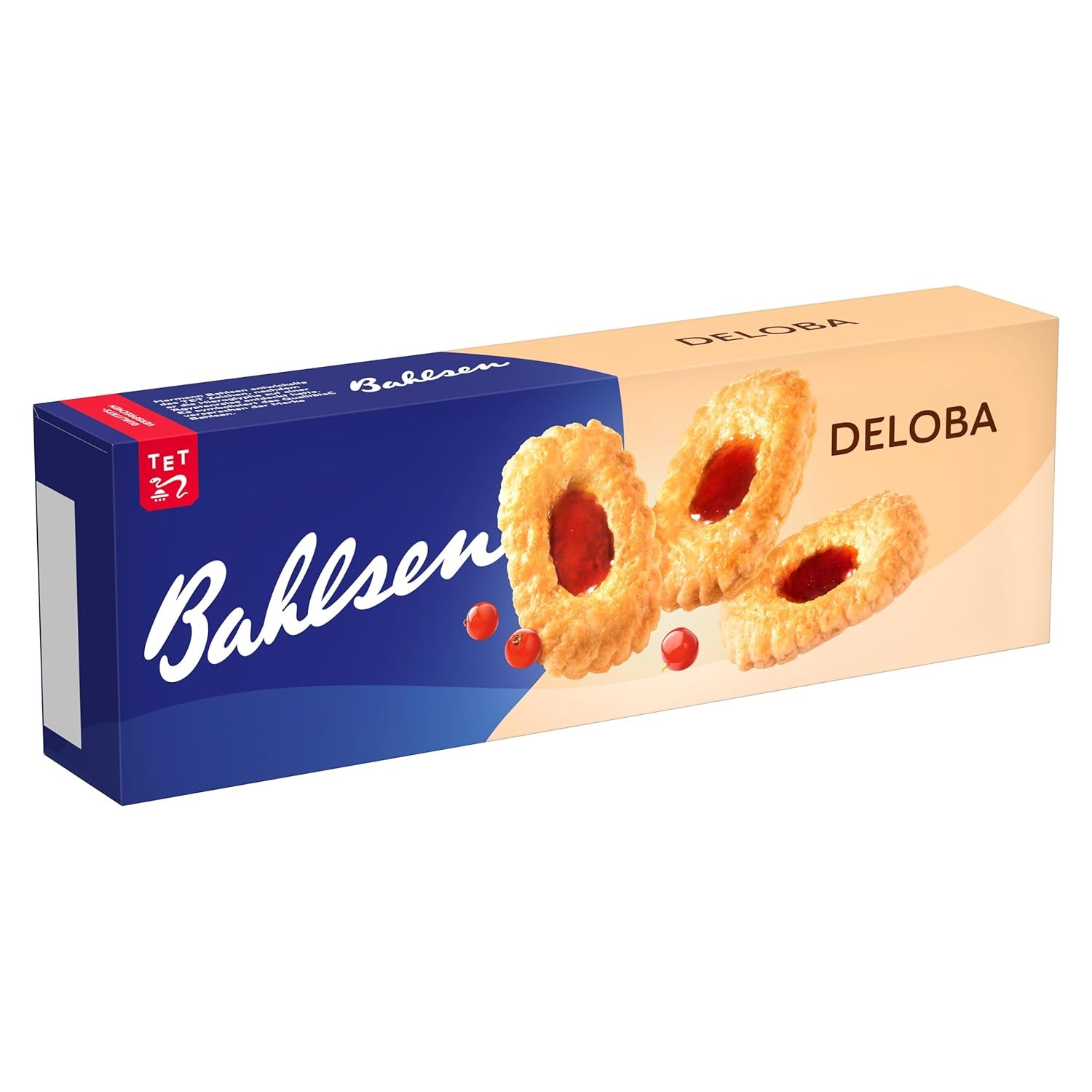 Bahlsen Deloba - 1 förpackning - Smördeg av svarta vinbär och körsbär (1 x 100 g)