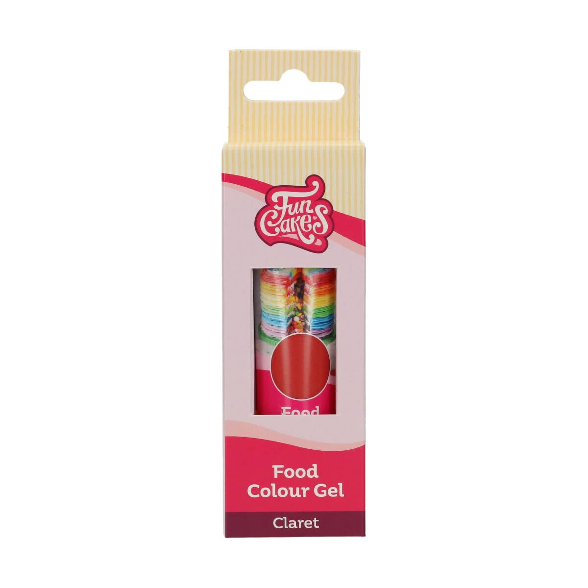 Funcakes Food Color Gel Claret: Högkoncentrerad karamellfärg för deg, grädde, fondant och marsipan. Enkel dosering. En droppe för att skapa livfulla färger. Halal. 30 g.