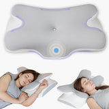 Nackkudde Ortopedisk Huvudkudde Memory Foam Kudde Side Impact Kudde - Ergonomisk design Ihålig form för sido-, rygg- och bukslag Ljusgrå cervikala ortopediska kuddar Naty Shop Ljusgrå 66X36X14Cm