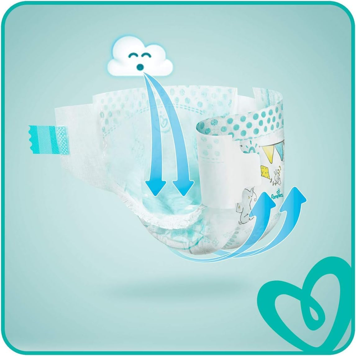 Blöjor Pampers 81657566 Baby-Dry Byxor, vit