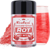 Kicofood, ätbart glitter, 5 gram, olika färger Glitter Naty Shop Red