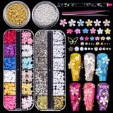 GZMAYUEN 920st Guld Silver Flatback Perlen Für Nägel, Halbrunde Weiße Beige Nail Perlen, Kleine Halbrunde Flatback Perlen Für DIY Nail Art Decor