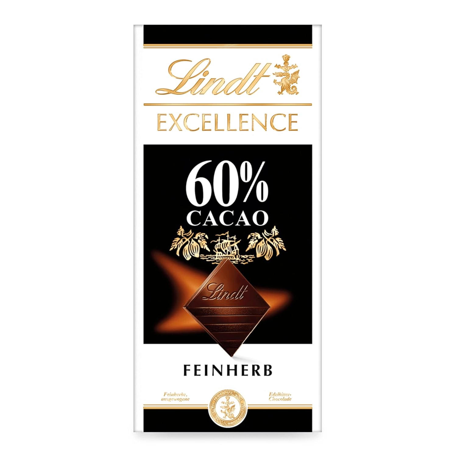Lindt Excellence 78 Percent Cocoa Bar - Kakao Intensity Persistence Vegan Bar 100 g Idealisk present