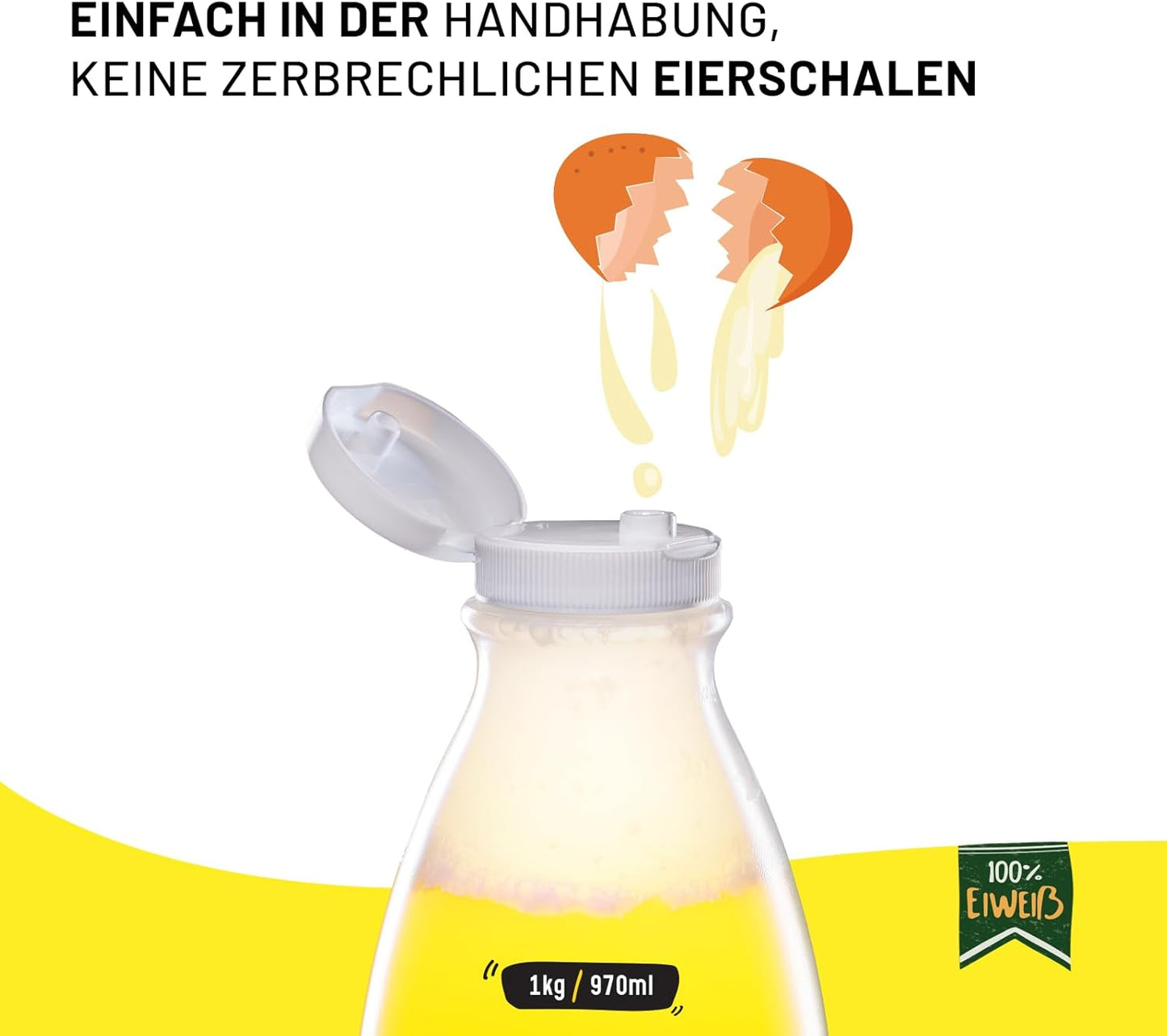 Flytande äggvitemärke - 6x1kg 100 % naturliga proteiner