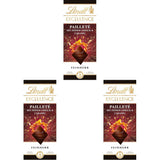 Lindt EXCELLENCE degbitar med paljetter och kola - fin mörk choklad med intensiv kakaosmak