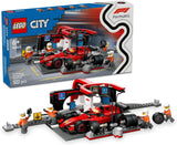 LEGO City F1 Pit Stop med Team och Ferrari Speedster - Formel 1 Pit Stop Set med 1 racerförare och 4 mekaniska minifigurer - Racerbilsleksak för pojkar och flickor 6+ - 60443 Byggset Beuche den LEGO-Store Standardtitel