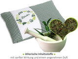 Gözze - Örtdoftande kudde, 200 G örtblandningsfyllning, 100 % bomullsöverdrag, 30 X 20 Cm - Plädgrön Naty Shop Standardkuddar