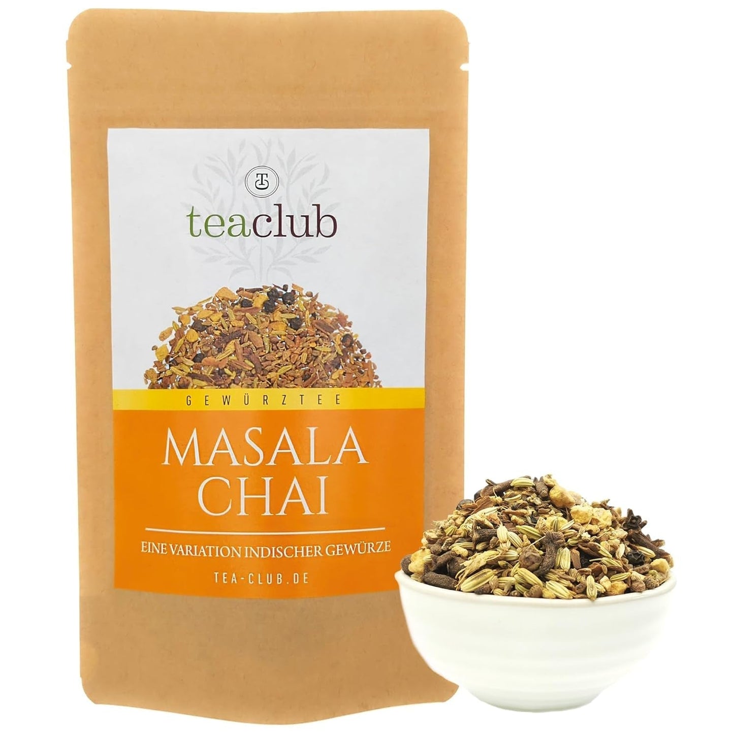 Masala Chai te kryddblandning 100g, indiska kryddor för chai te eller chai latte, 100% naturlig, smaklös, Teaclub Tea