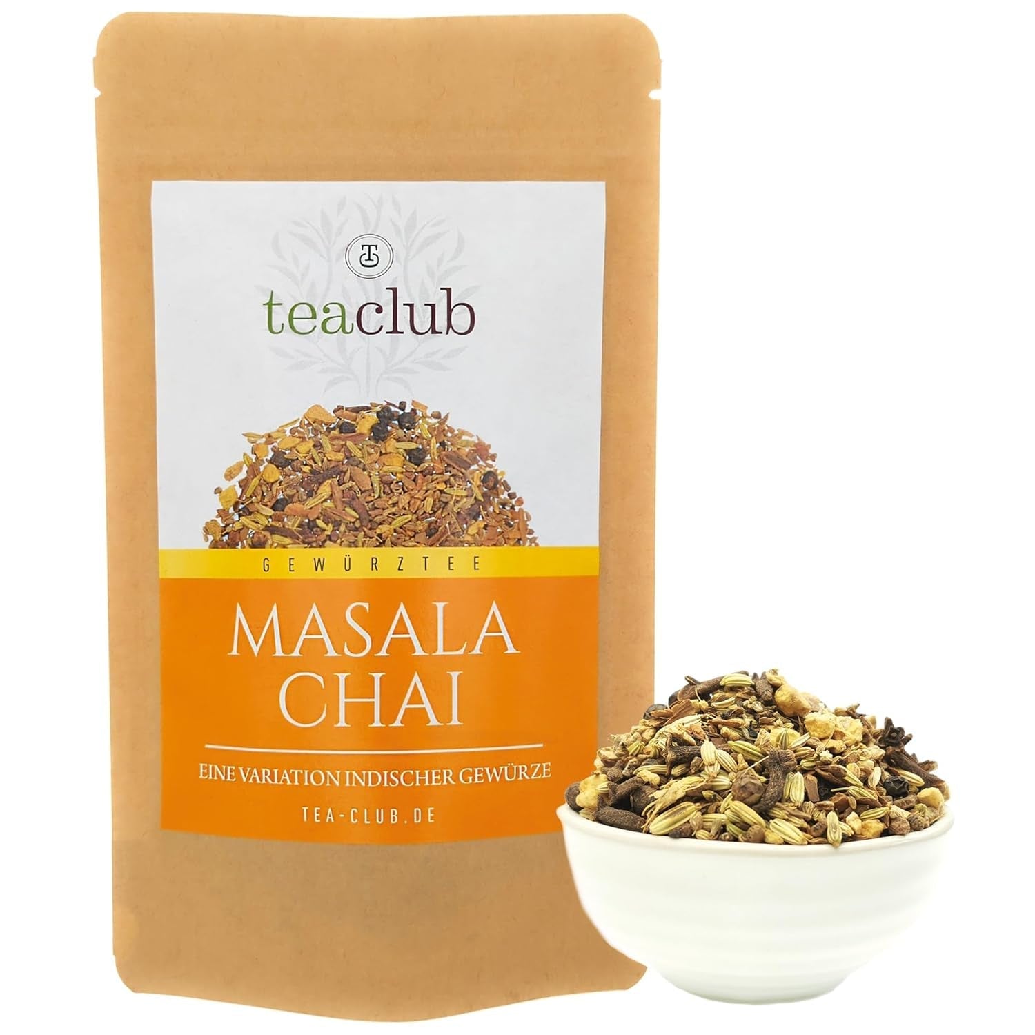 Masala Chai te kryddblandning 100g, indiska kryddor för chai te eller chai latte, 100% naturlig, smaklös, Teaclub Tea