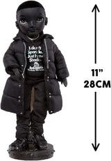 Rainbow High Shadow High - REXX McQueen - Moderiktig svart docka med moderiktig outfit och över 10 färgglada lektillbehör - Idealisk för samlare och barn i åldrarna 4-12 år