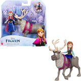 Mattel DISNEY Isdrottningen Anna & Sven docka och djurfigur Inspirerad av de animerade karaktärerna, rörliga lemmar, avtagbar kjol och udde, från 3 år och uppåt, HLX03 Naty Shop Cap Dolls