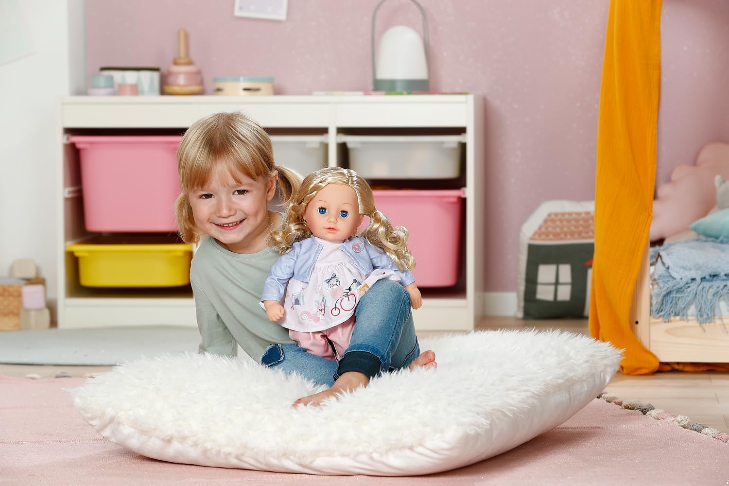 BABY born Sophia Rose - 36 cm mjuk docka - Docka med blont hår av hög kvalitet och sömniga ögon - Lämplig för barn från 1 år