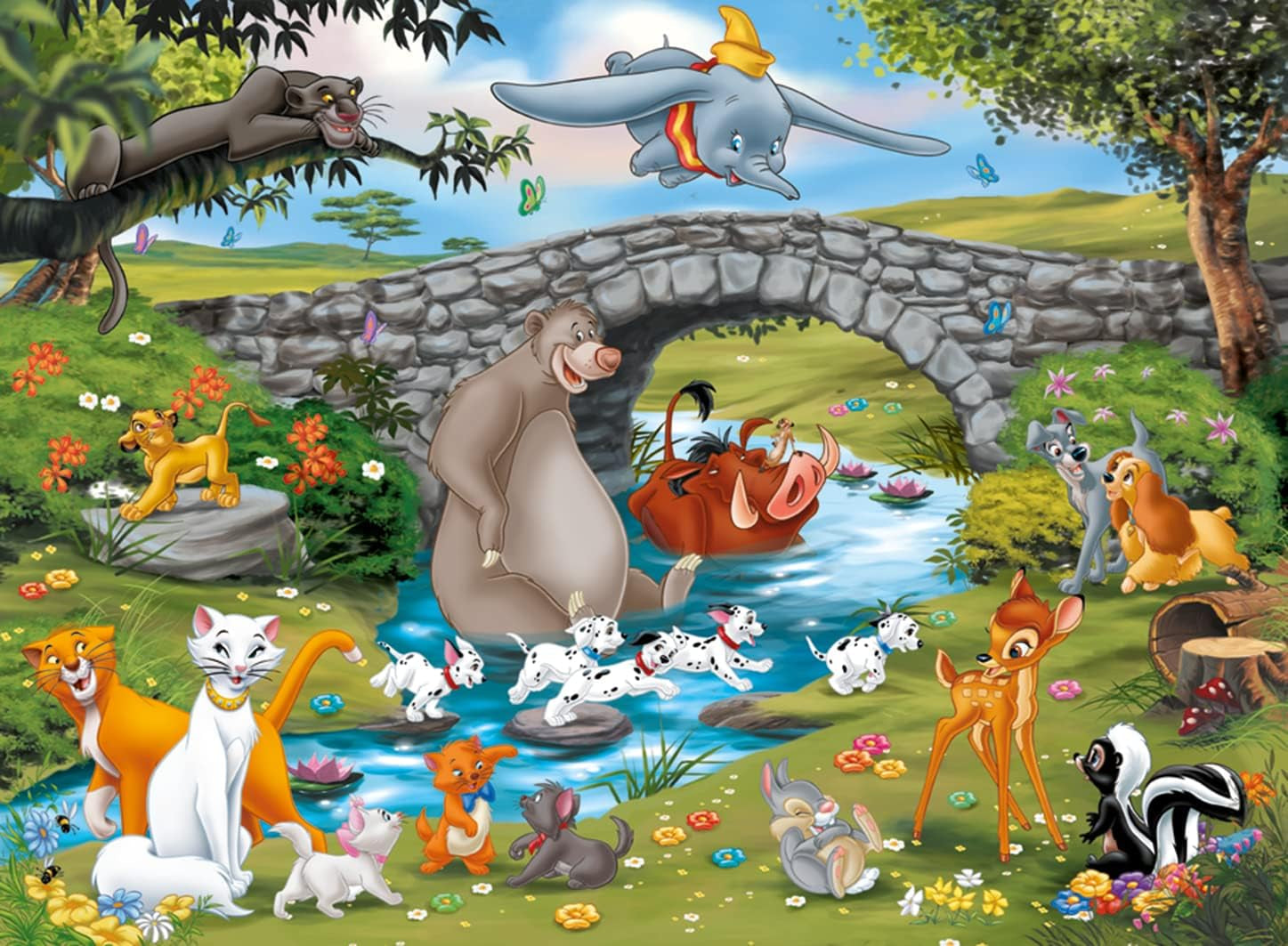 Ravensburger-pussel för barn - 10947 Animal Friends Family - Disney-pussel för barn över 6 år, med 100 bitar i XXL-format Puzzle Naty Shop