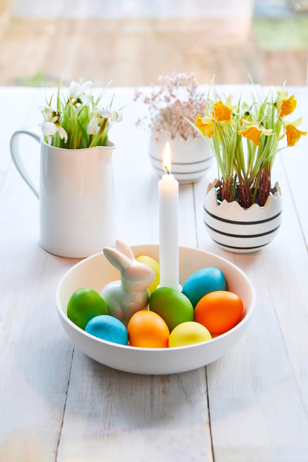 Heitmann Egg Dyes Bright Colors - 4 äggfärgningsflaskor (gul, orange, grön, blå), 2 färgförstärkare, 4 färgpåsar, 4 klämmor