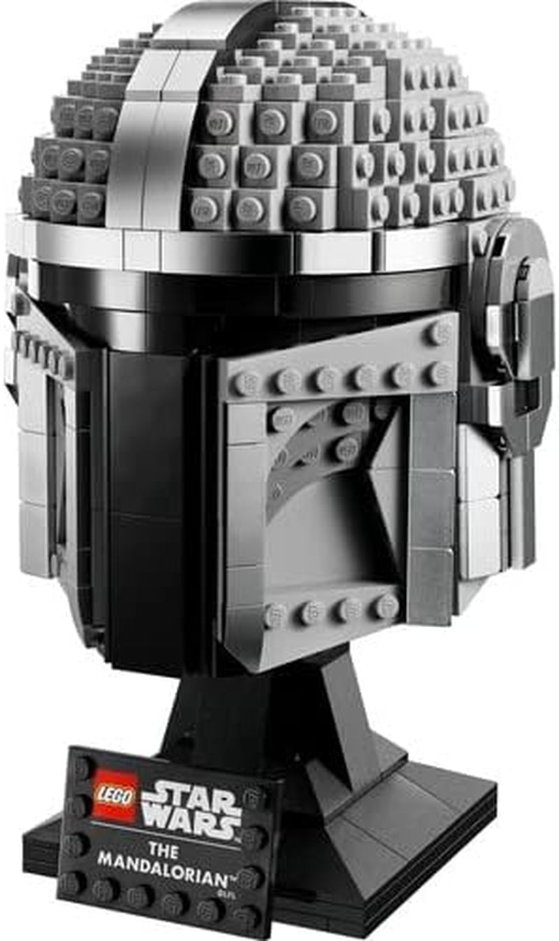 LEGO Star Wars Mandalorian hjälmmodell, rumsdekorationskollektion och en underbar present för vuxna, kit, män, kvinnor, mamma, pappa, samlingspresentidé 75328 Byggset Besuche den LEGO-Store