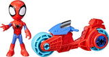 SPIDEY och HANS FANTASTISKA VÄNNER Marvel Spidey Motorcykelfigurleksak för pojkar och flickor från 3 år och uppåt Actionfigurer Naty Shop Motorcykel Spidey
