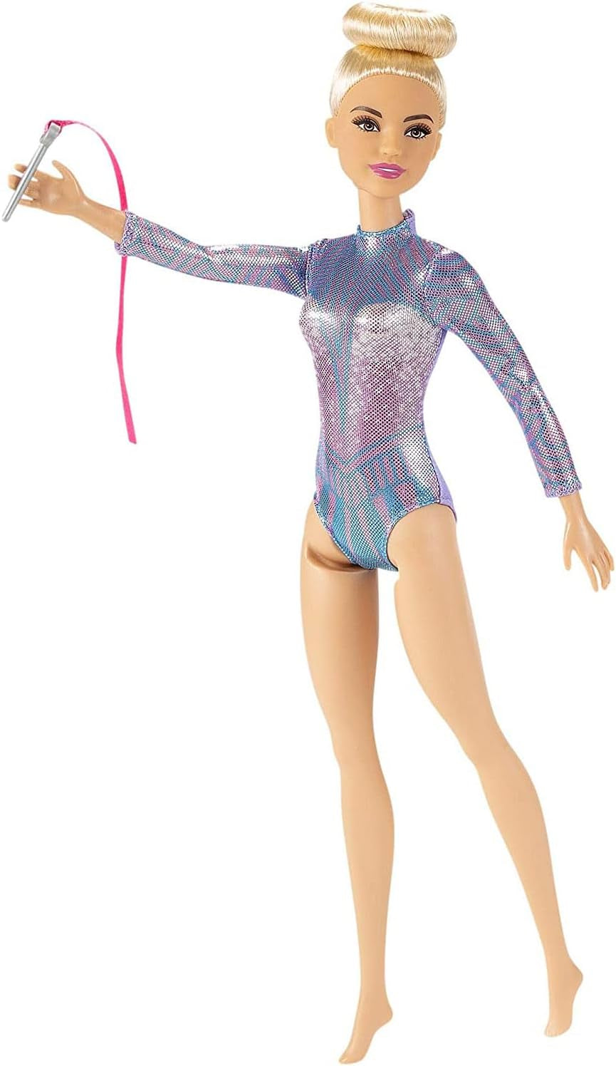 Barbie You Can Be Anything Serie Blont hår Rytmisk Gymnastik Tillbehör Docka ingår Barn Presentleksak Ålder 3+ GTN65