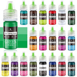 Matfärgning - 20 färger x 10 ml koncentrerad flytande matfärg för tårtdekorering, bakning, kakor, macarons - Sockerfri matfärg för drycker, tårtdekorering, DIY-slime, påskägg