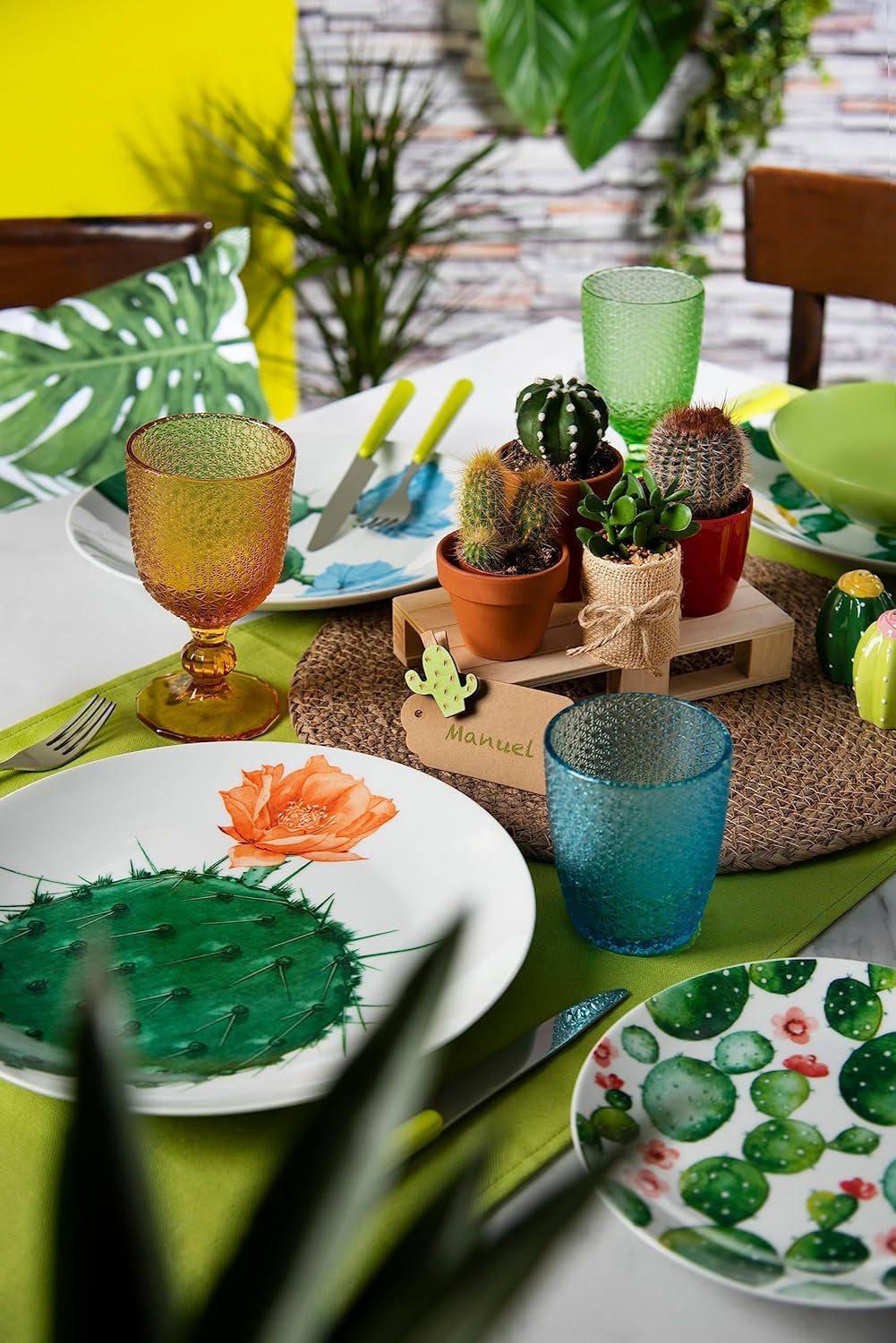 Excelsa Color Cactus servisset, 18 delar, flerfärgad