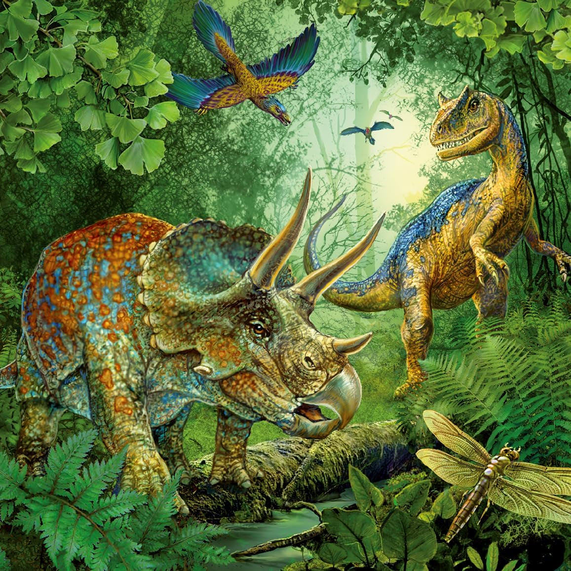 Ravensburger Pussel för barn - 09317 Dinosauriernas fascination - 3X49-bitars pussel för barn 5 år och uppåt Pussel Naty Shop