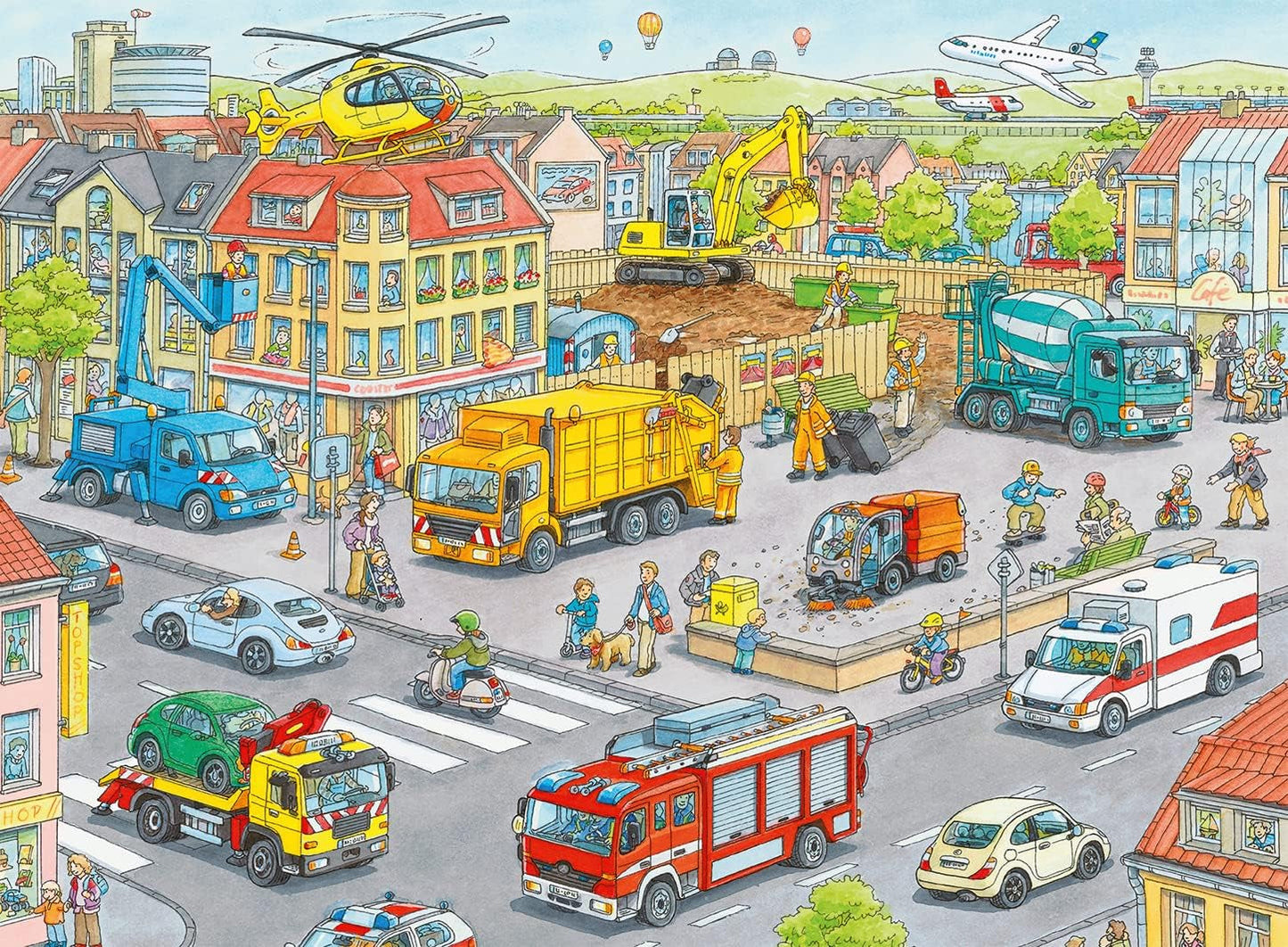 Ravensburger pussel för barn - 10558 Fordon i staden - Pussel för barn över 6 år med 100 bitar i XXL-format Puzzle Naty Shop