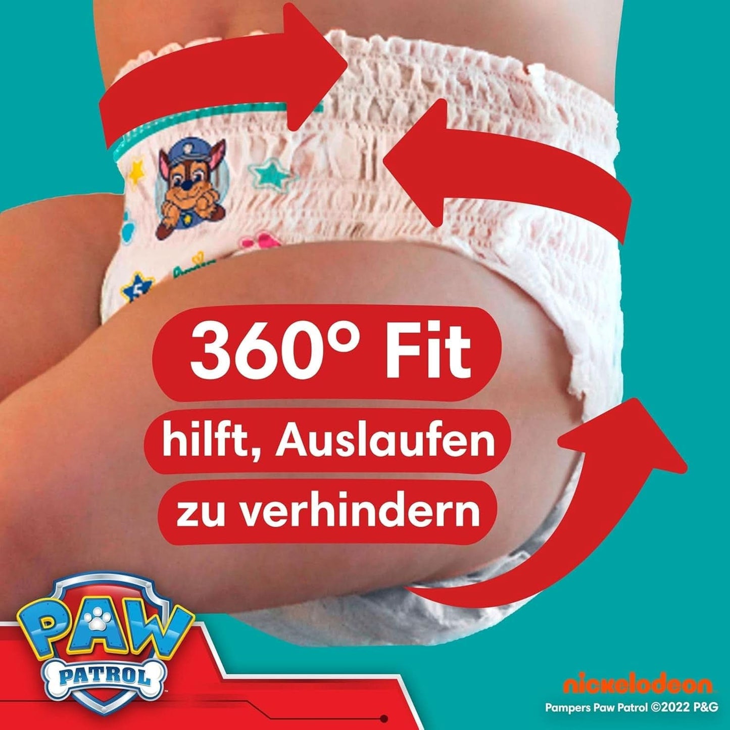 Pampers blöjor Paw Patrol Pants storlek 5 (12-17Kg) Baby-Dry, Junior med Stop and Protect-ficka, MÅNADSBOX, 160 blöjor Naty Shop