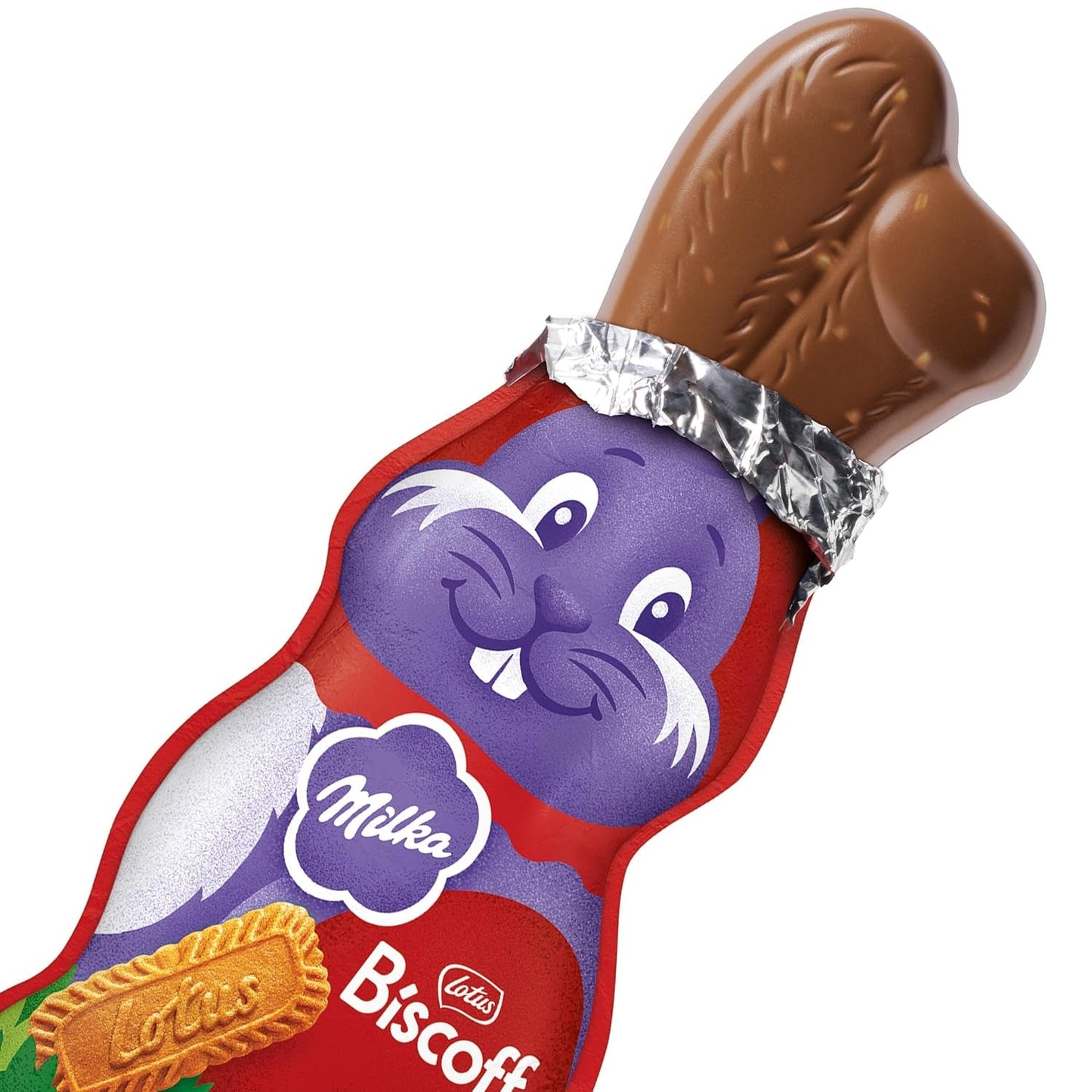 Milka Smiling Bunny Biscoff – delikat påskhare med choklad och bitar av Lotus Biscoff-kex – 95g