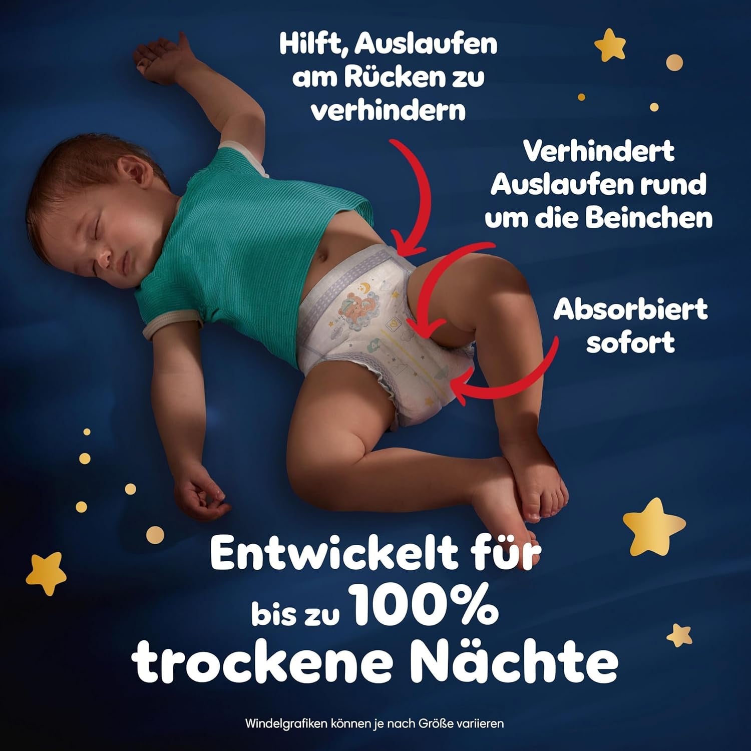 Pampers Night Pants storlek 6 blöjor, 138 stycken, 13kg-19kg, ger extra skydd hela natten.