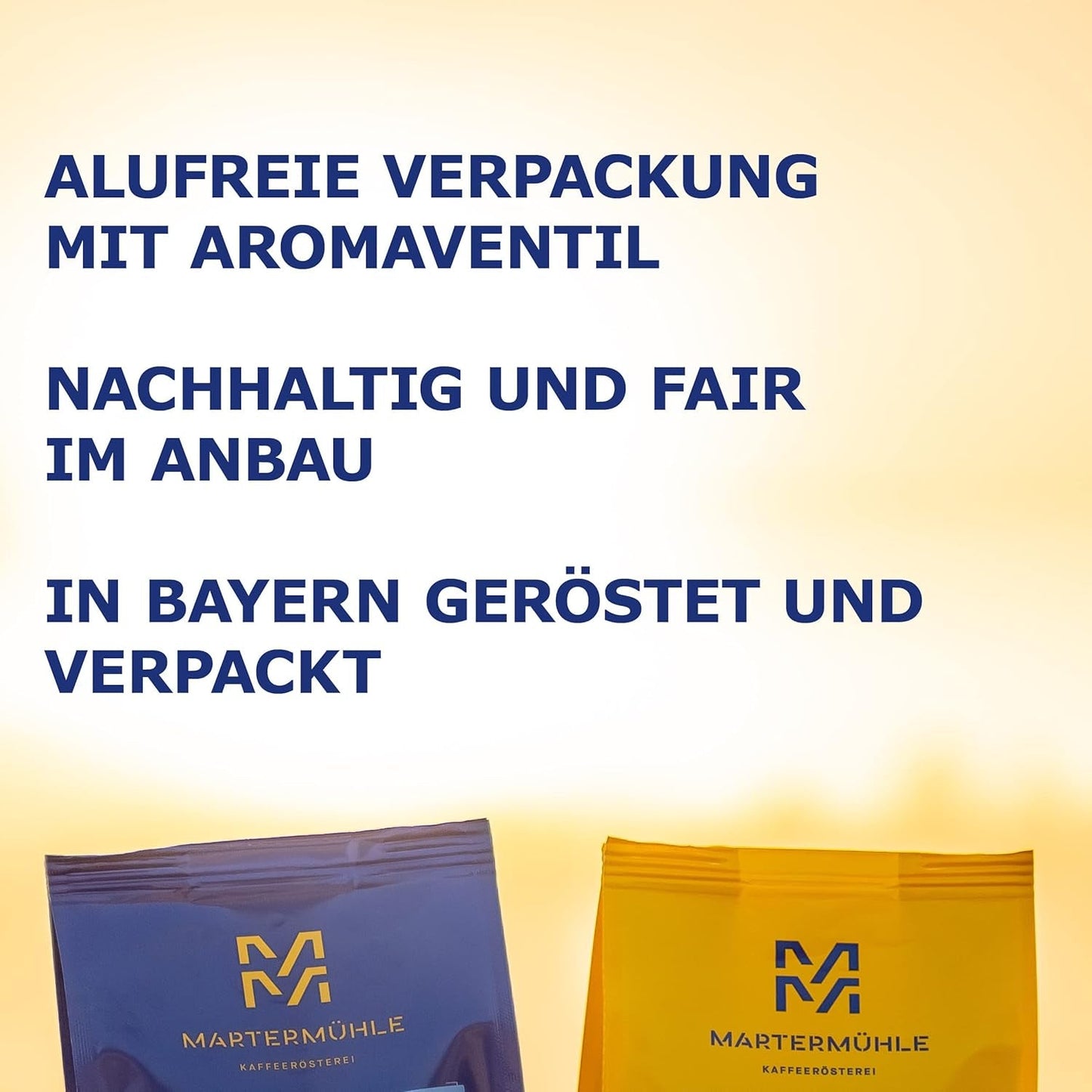 Martermühle ekologiska kaffebönprovset 3x250g lätt/medelstark I Arabica I Hela ekologiska kaffebönor lätt rostade, låg syra (68/74/426)