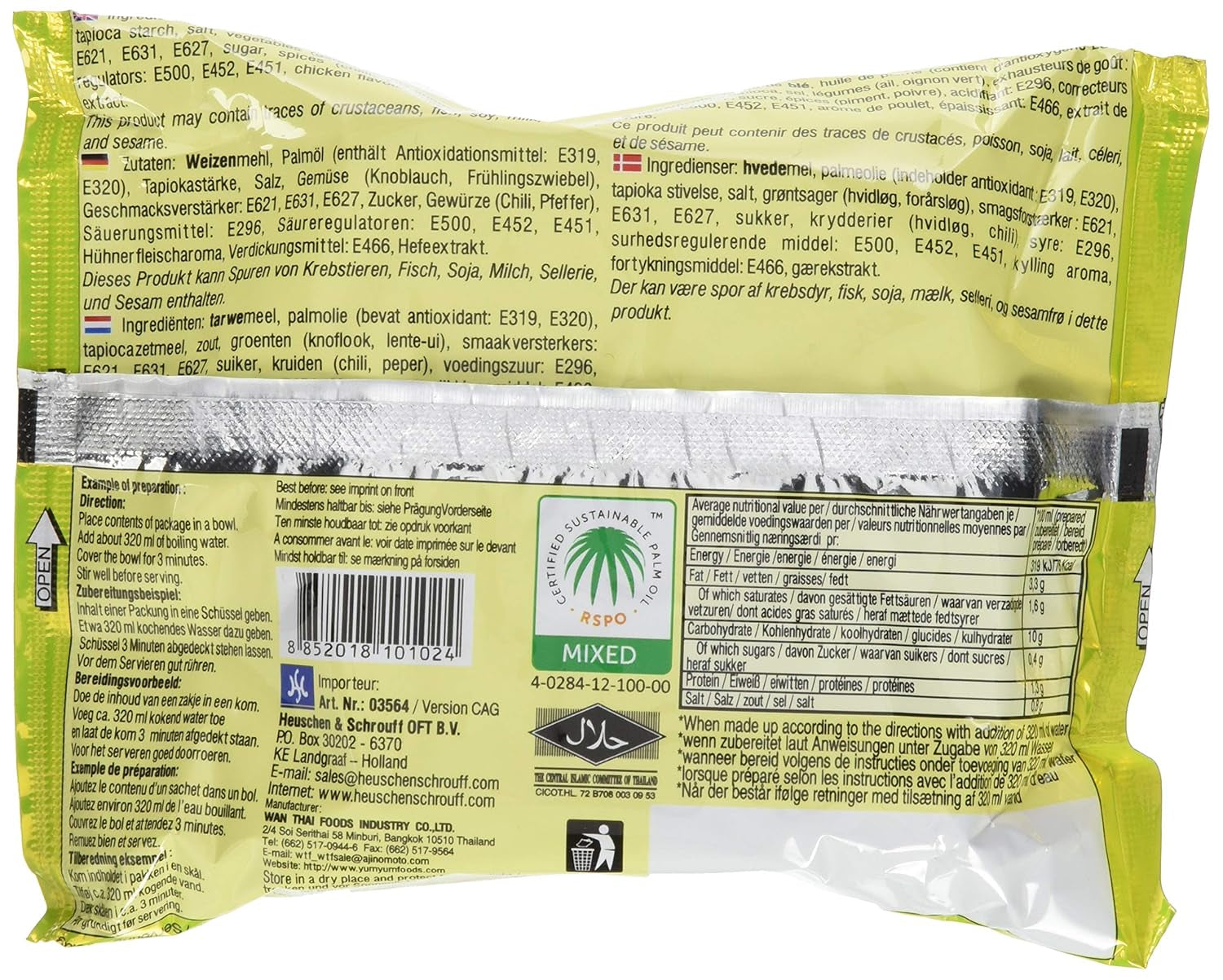 Snabbnudlar med kyckling, förpackning om 10 (10 x 60 g)
