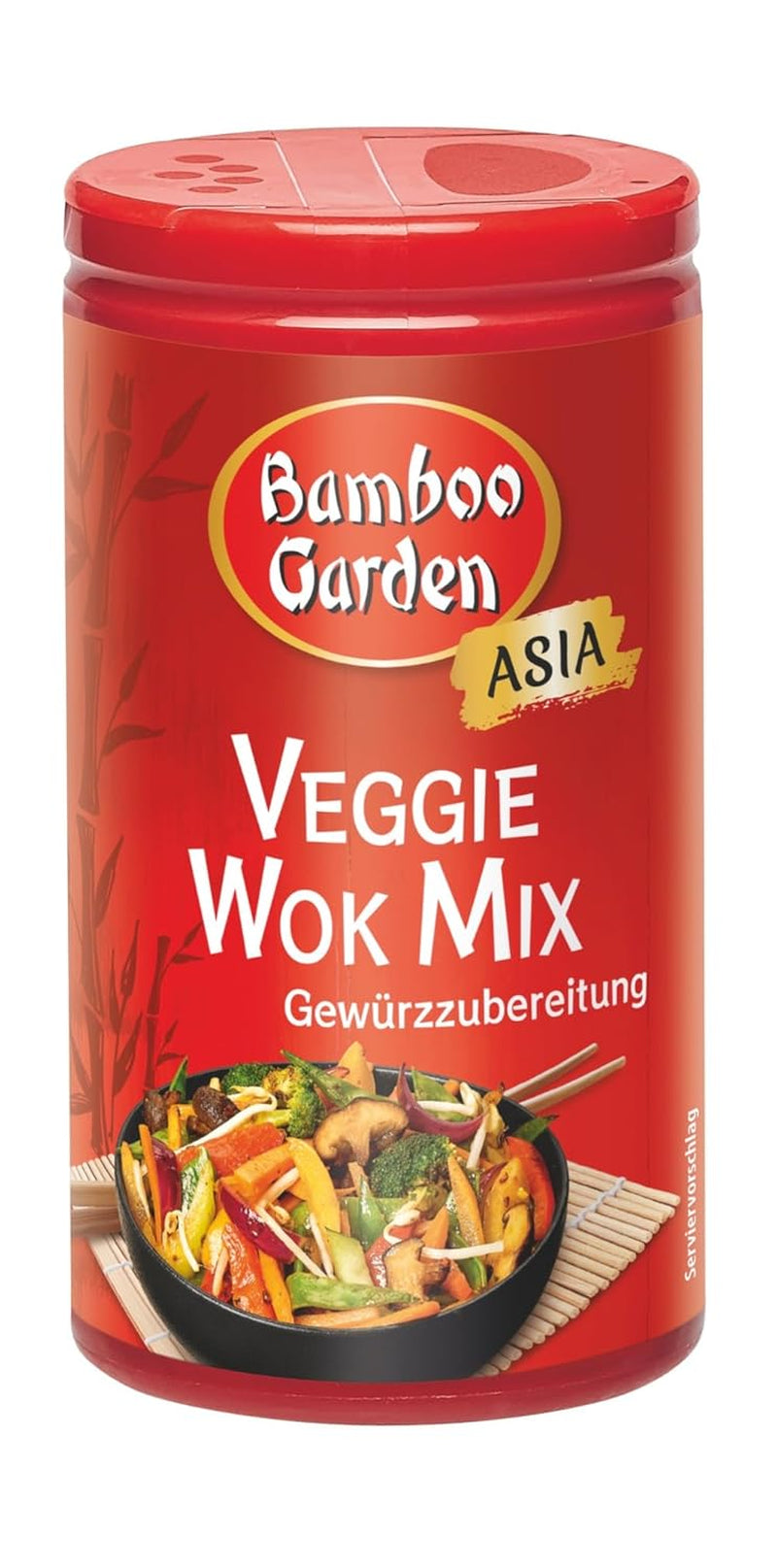 Bamboo Garden - Veggie Wok Mix Würzmischung | Veganska, naturliga ingredienser | 40 g i dosen