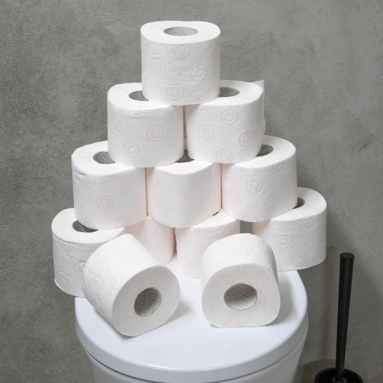 Toalettpapper Renova 4 lager vit dekorerad doftande - 12 rullar rulle Blanco Decorado Perfumado