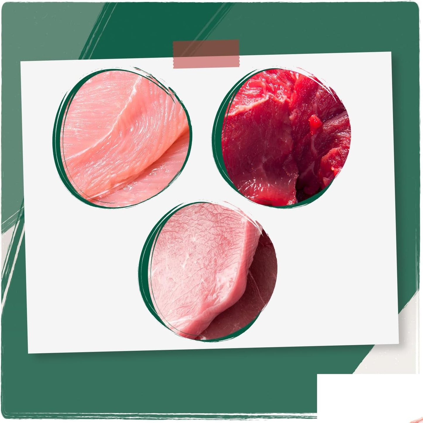 Venandi Animal Premium Nassfutter für Katzen, Probierpaket II, Kyckling + Kanin, Kalb, Turkiet, 6 x 400 g, getreidefrei und naturbelassen, 2,4 kg