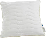Badenia Trendline Eco Pillow Aerelle Blue 80 X 80 Cm, vit, Oeko-Tex certifierad, tillverkad enligt tysk kvalitetsstandard Naty Shop standardkuddar