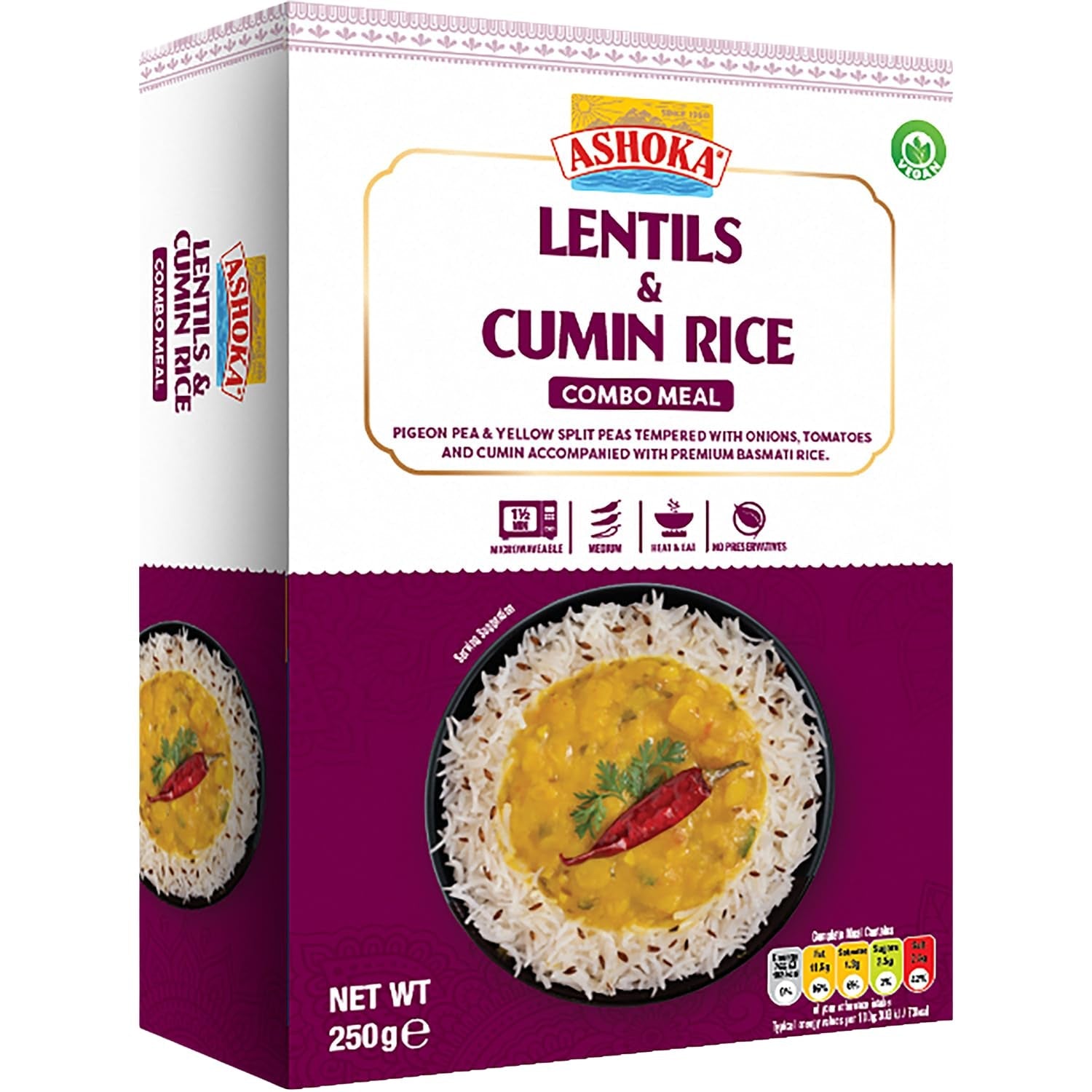 ASHOKA - Snabbris med linser och spiskummin - (1 x 250 g)
