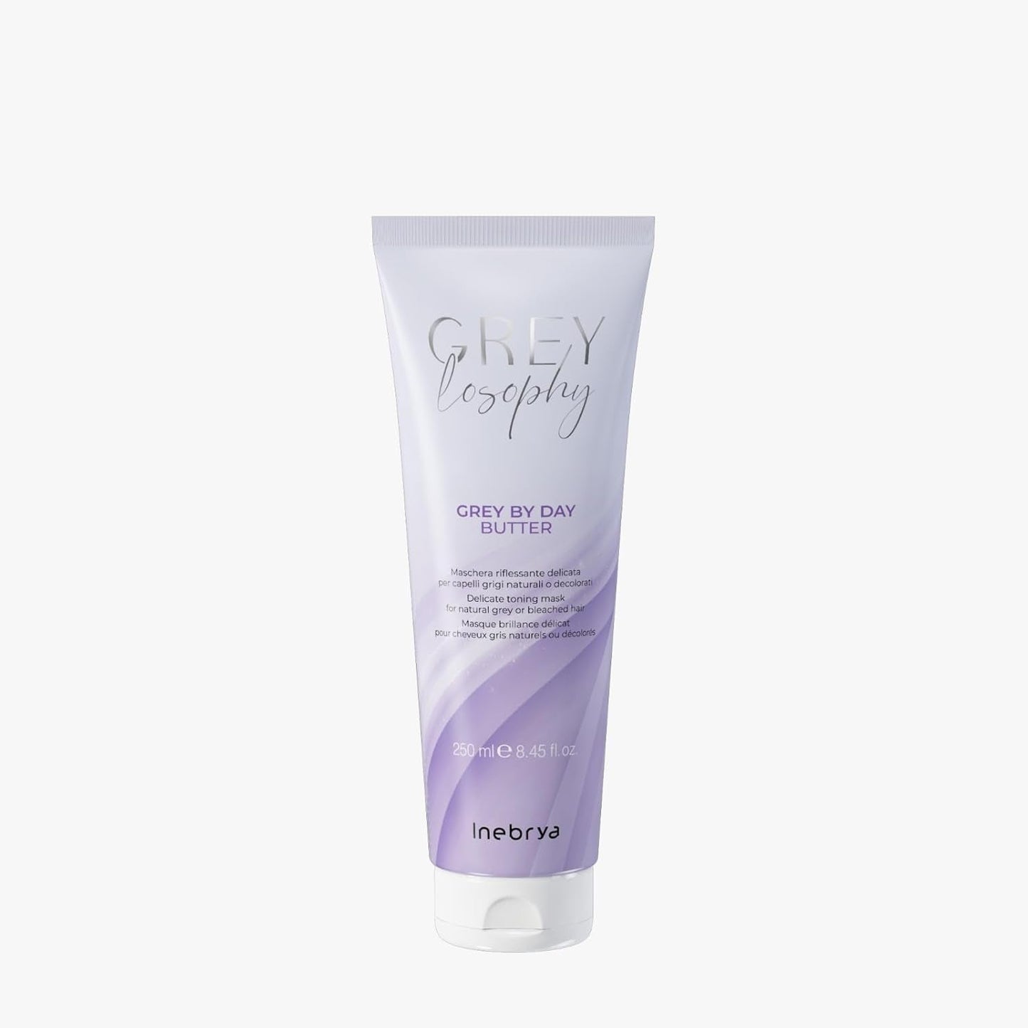 Inebrya Greylosophy Gentle Reflex Mask för naturlig grå eller platinablond blond, 250 ml Naty Shop hårmask Standardtitel