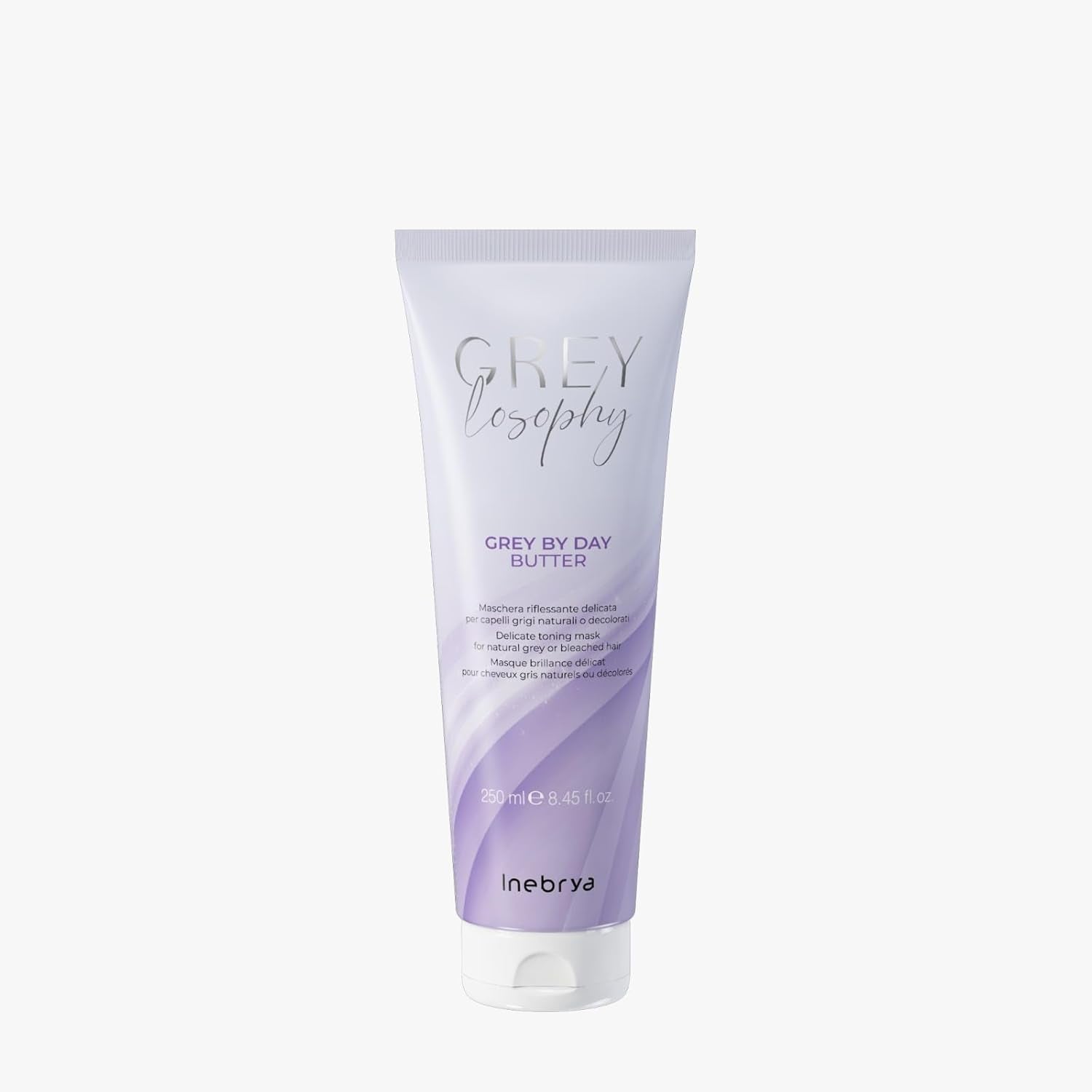 Inebrya Greylosophy Gentle Reflex Mask för naturlig grå eller platinablond blond, 250 ml Naty Shop hårmask Standardtitel