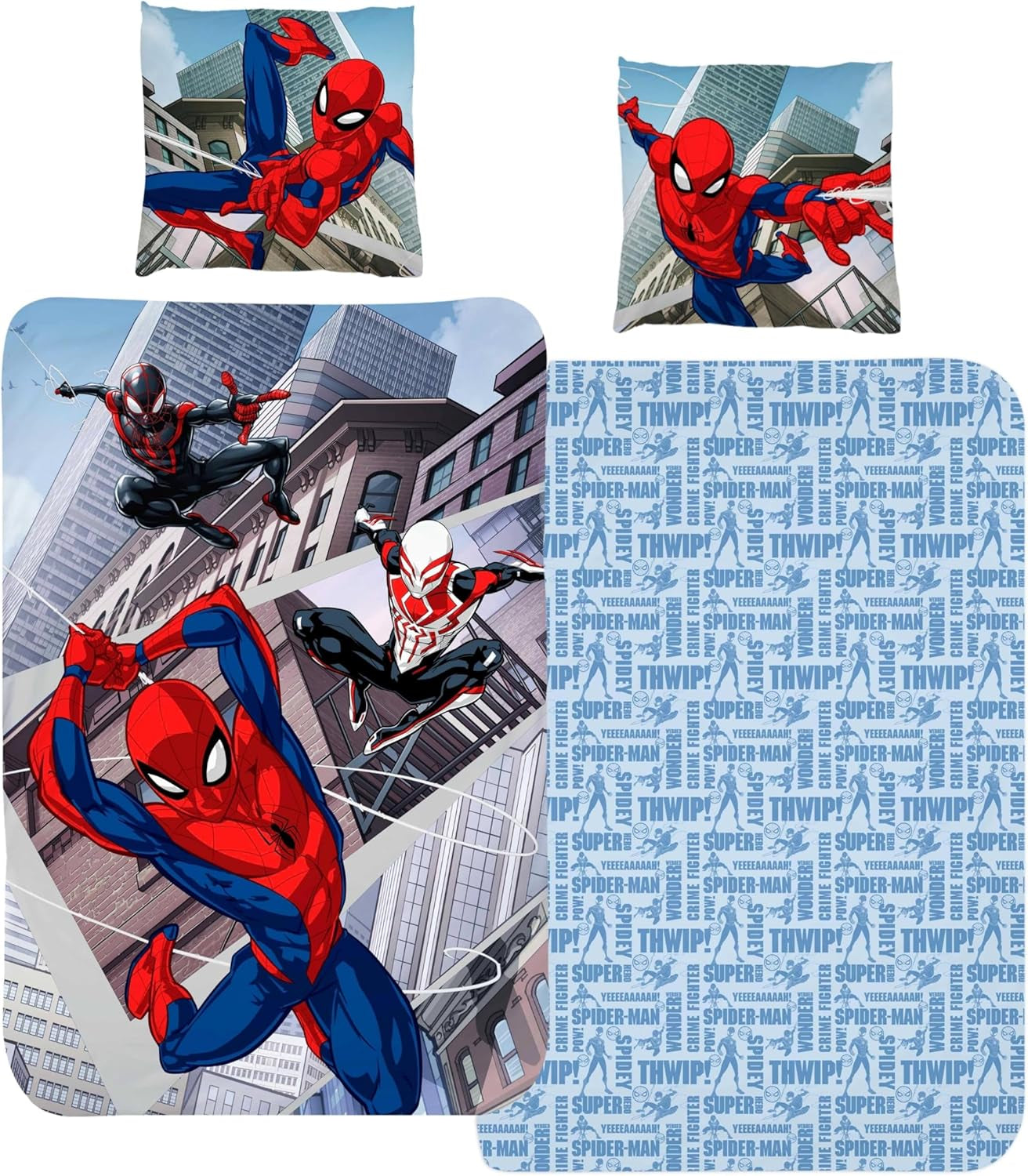 Barnsängkläder, olika seriefigurer, 100 % bomull Sängkläder - barn Naty Shop Spiderman