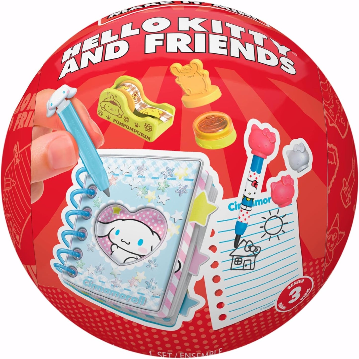 Miniverse MGA Make It Mini Hello Kitty and Friends Series 3 - Mini Collectibles, Sanrio, Retro Replicas Stationery, Crafts, DIY, för samlare och barn från 8 år och uppåt