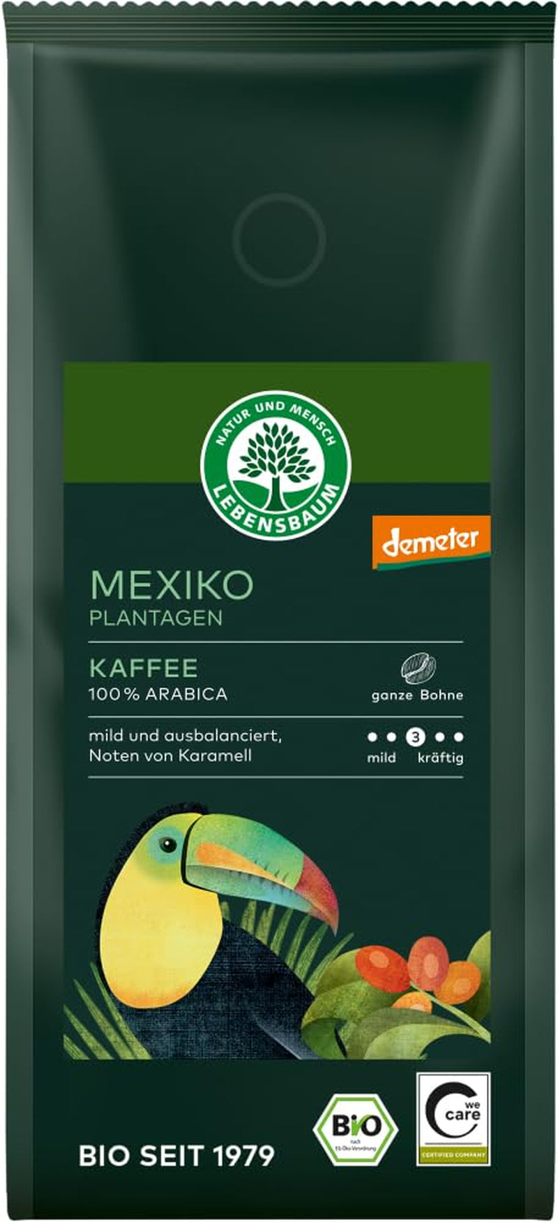 Mexikanskt plantagekaffe, hela bönor 6 x 250 g