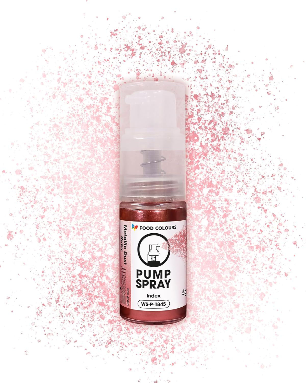 Ätbar matspray med glitter NYTT SILVER SKIMRANDE 5G pump med metallpulver för snabb och effektiv dekoration av kakor, krämer, geléer, praliner, choklad och sockerdekorationer