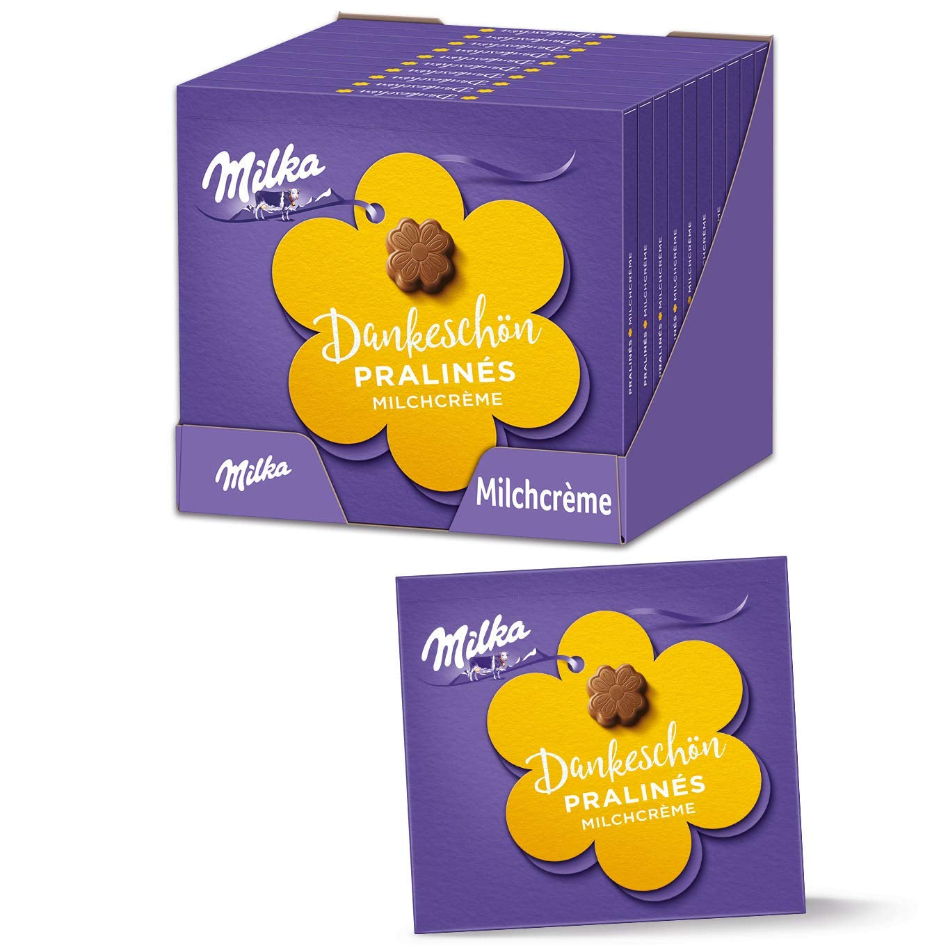 Praline Milka Little Thank You – Alpin mjölkchoklad med fin mjölkgräddefyllning – 12 x 44g