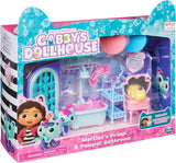 Gabby's Dollhouse Deluxe-rum, kattrum, möbler och 2 överraskningslådor med tillbehör med tema, lämplig för åldrarna 3 och uppåt