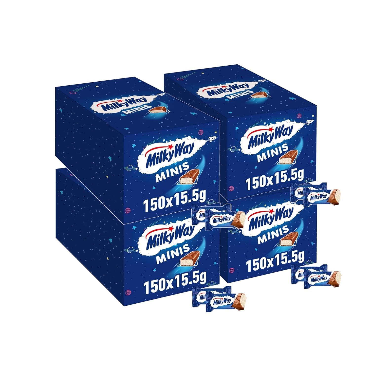 Minichokladkakor, chokladförpackning, lättmjölksgrädde, 150 x 15,5 g, 2,3 kg