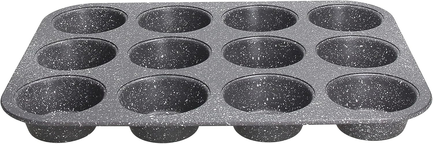 Pure Roq Muffinform Für 12 Muffins, Aluminium, Schwarz Formar och bakplåtar Naty Shop Muffin-Blech